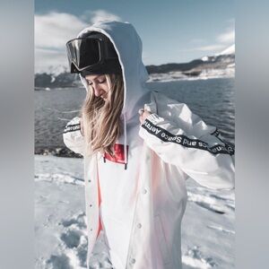 This is a Nobaday NASA X Nobaday Unisex Space Coach Jacket Coach Jacket sz S